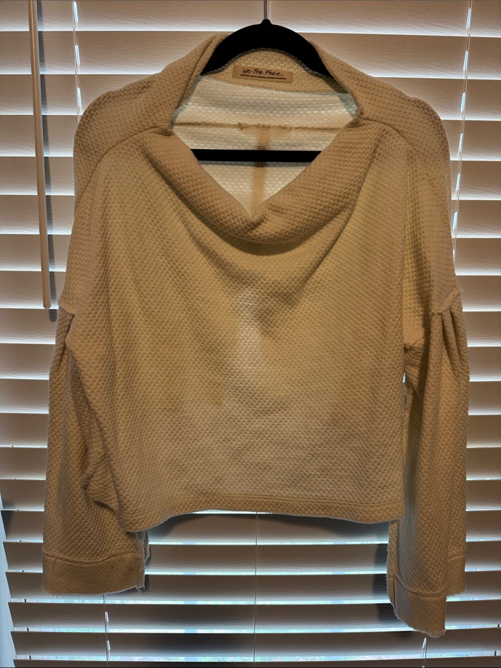 We The People Cozy Cream Cowl Neck Women's Sweater